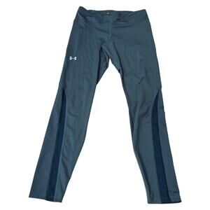 Under Armour Women’s Compression Workout Leggings Sz Large L Gray Active Pockets